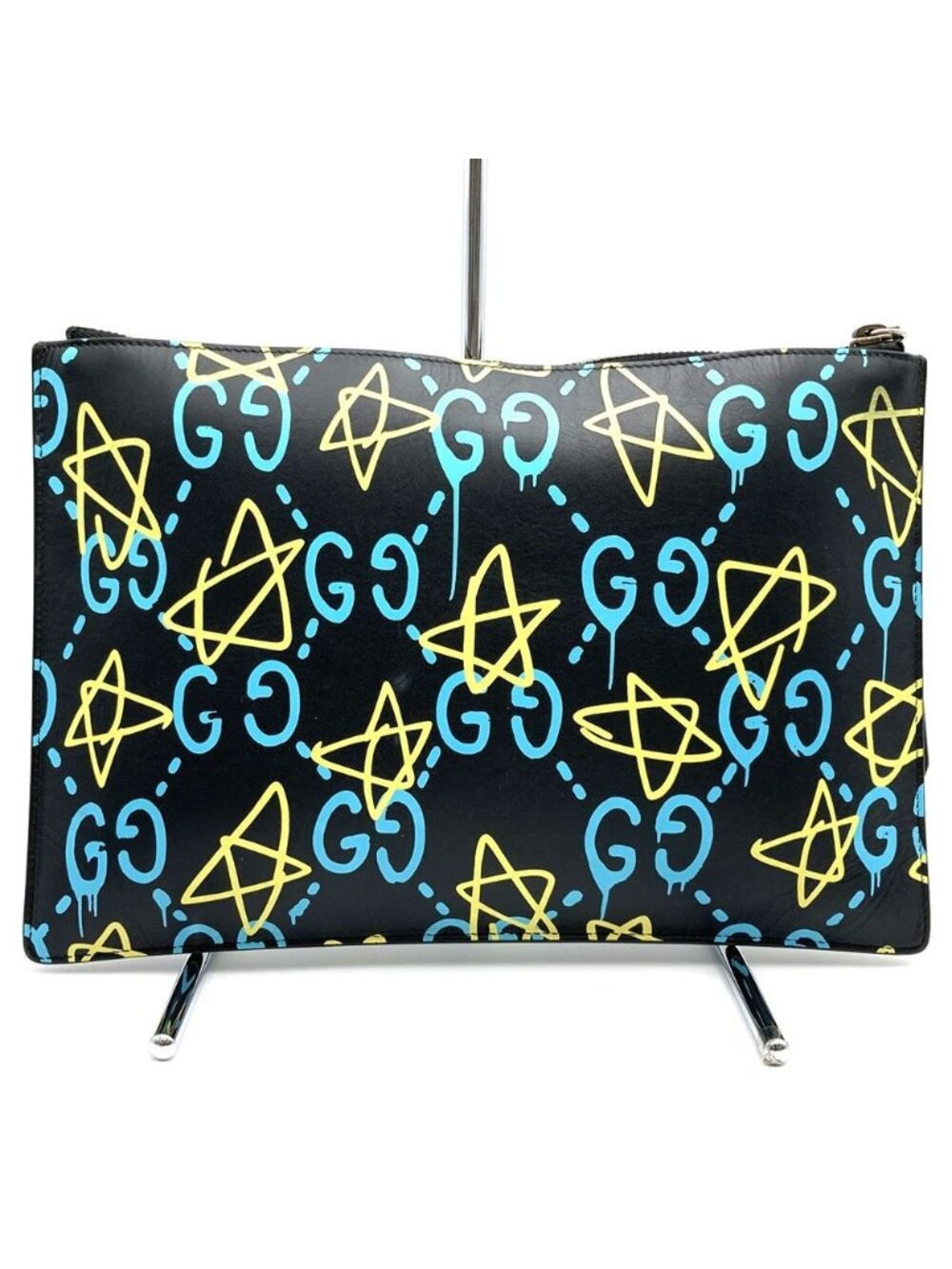 Gucci Ghost Clutch Trouble Andrew Collaboration Leather Black - Picture 2 of 8